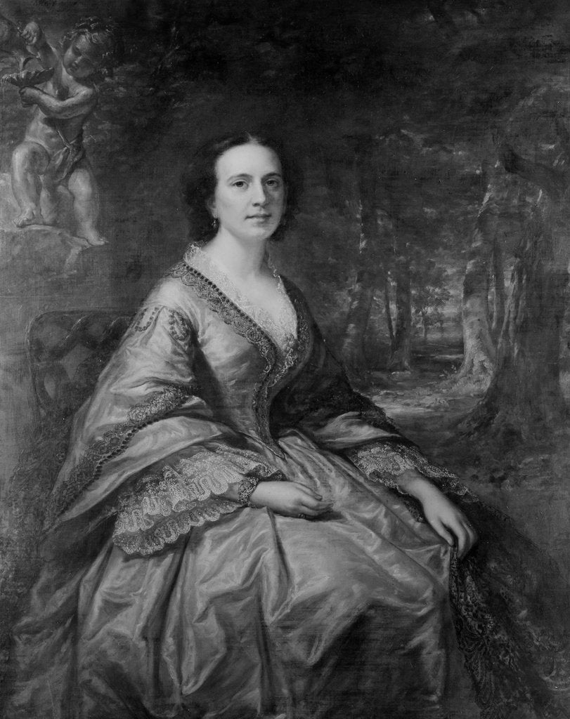 Detail of Mrs. Birdsall Cornell, 1860 by Daniel Huntington