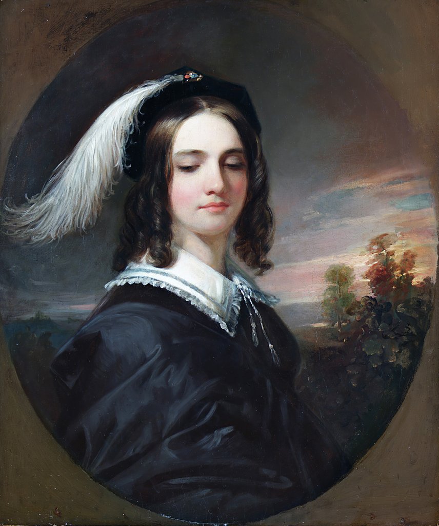 Detail of Mary Inman, 1844 by Daniel Huntington