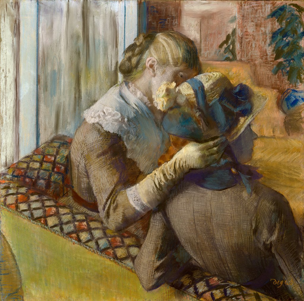 Detail of At the Milliner's, 1881 by Edgar Degas