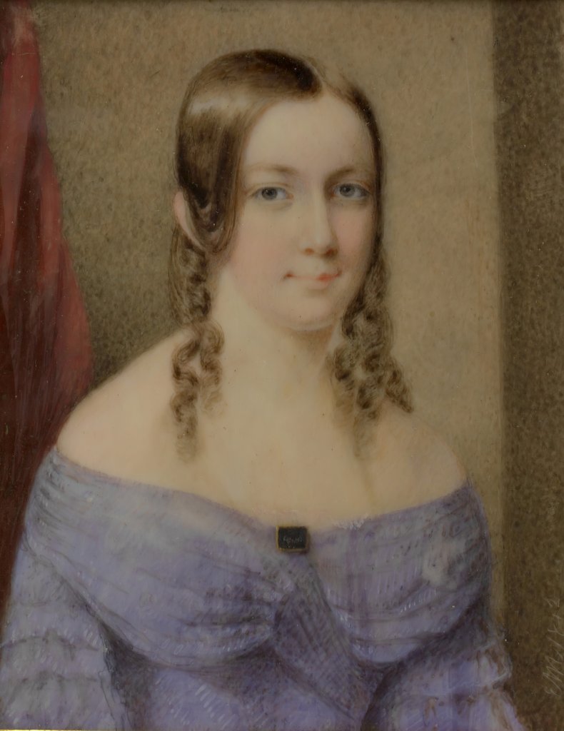 Detail of Portrait of a Lady, 1842 by Edward Dalton Marchant