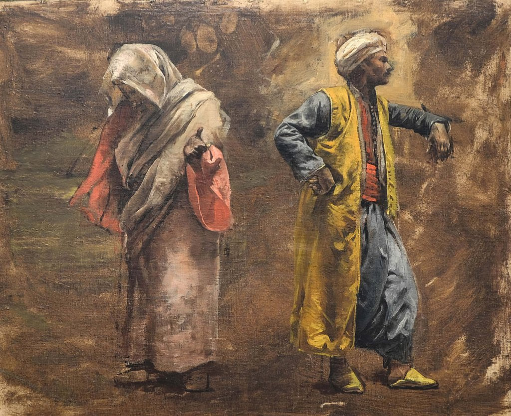 Detail of Study of Two Figures, ca. 1878 by Edwin Lord Weeks