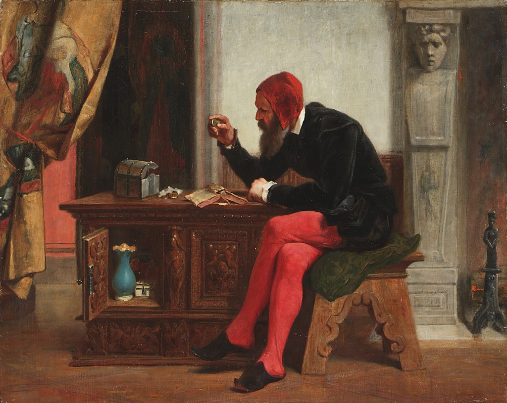 Detail of The Antiquary, 1855 by Edwin White