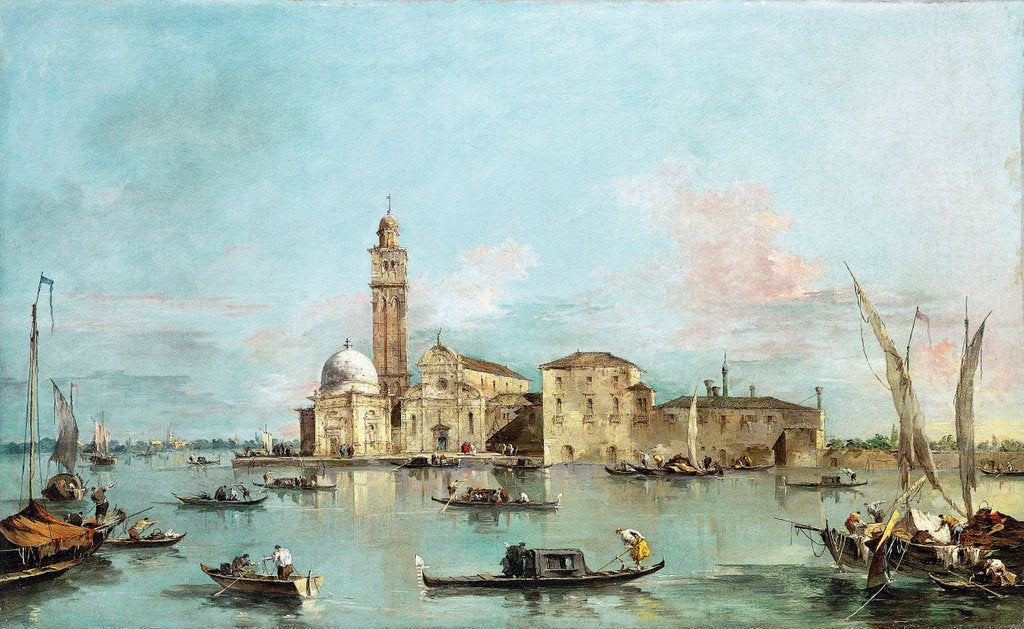 Detail of The Island of San Michele, Venice, 1770s by Francesco Guardi