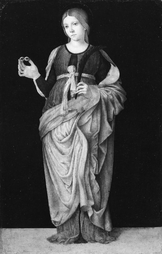 Detail of Saint Lucy by Francesco Zaganelli