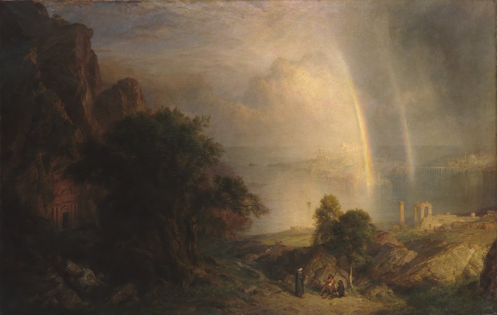 Detail of The Aegean Sea, ca. 1877 by Frederic Edwin Church