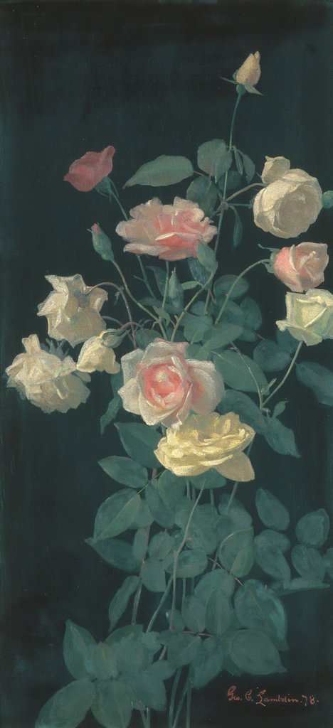 Detail of Roses, 1878 by George Cochran Lambdin