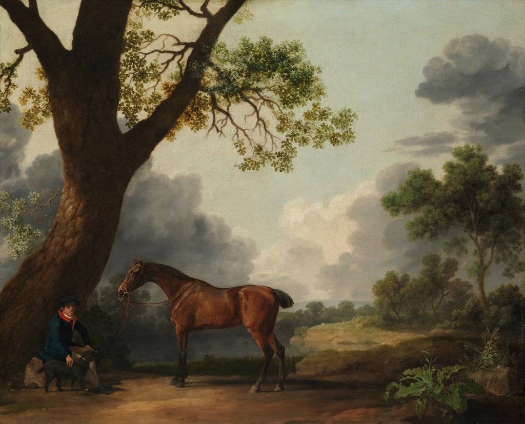 Detail of The Third Duke of Dorset's Hunter with a Groom and a Dog, 1768 by George Stubbs