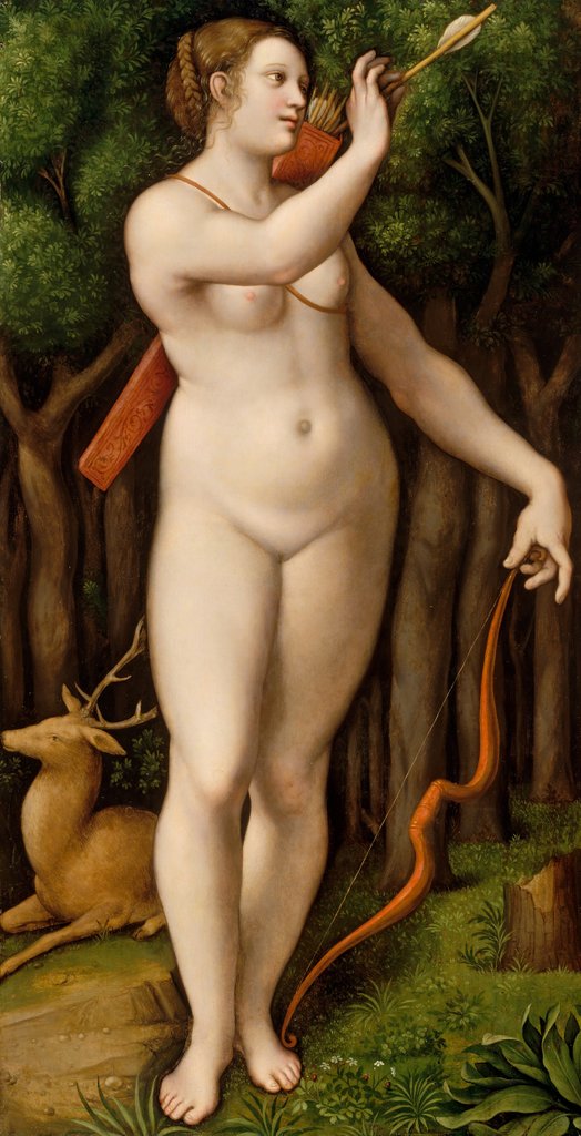 Detail of Diana the Huntress by Giovanni Pietro Rizzoli