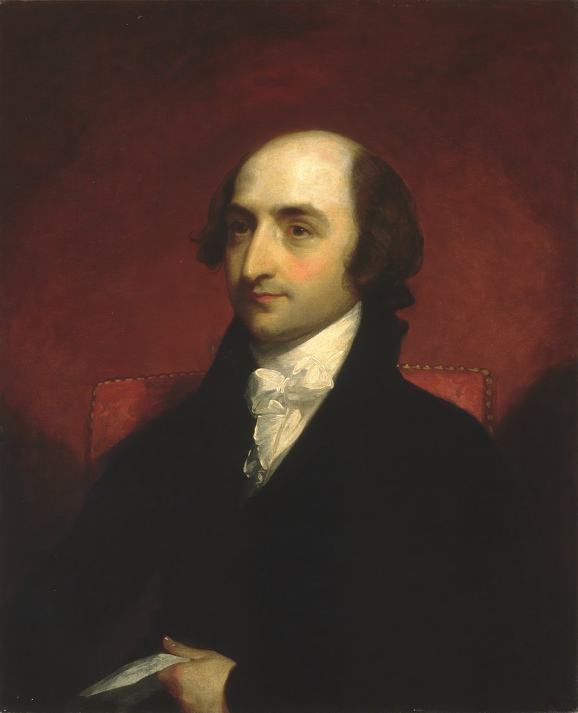 Detail of Albert Gallatin, ca. 1803 by Gilbert Stuart