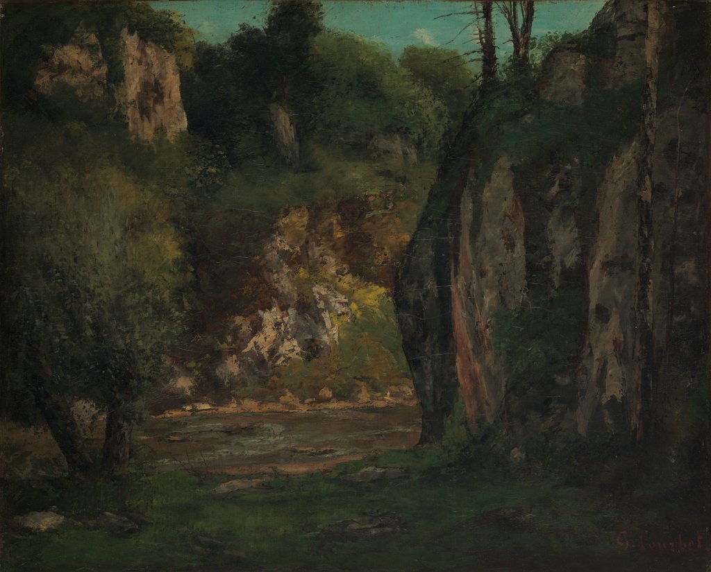 Detail of The Hidden Brook, ca. 1873-77 by Gustave Courbet