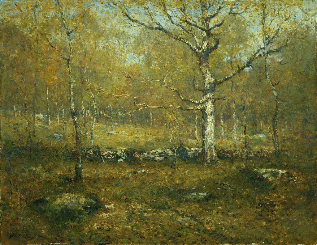Detail of Spring Woods, ca. 1895-1900 by Henry Ward Ranger