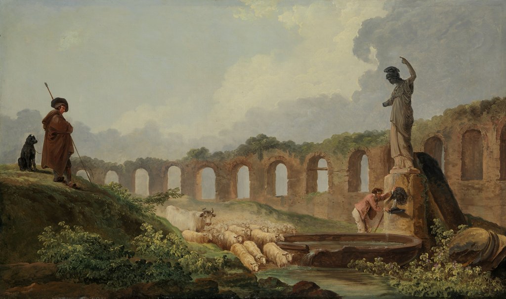 Detail of Aqueduct in Ruins by Hubert Robert