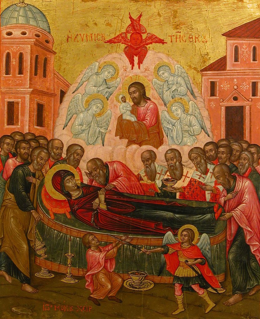 Detail of The Dormition of the Virgin by Ioannes Mokos
