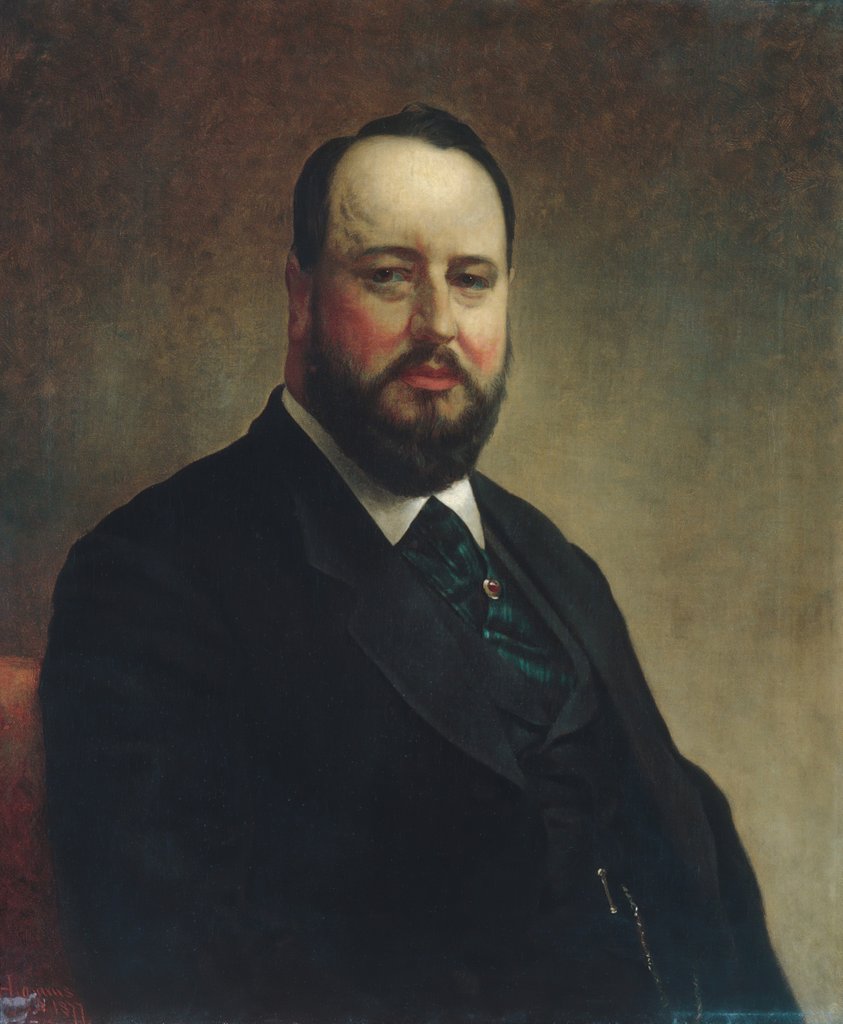 Detail of Joseph W. Drexel, 1877 by Jacob Hart Lazarus