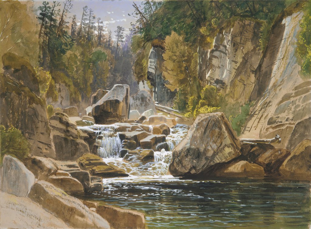 Detail of On the Ausable, 1869 by James David Smillie
