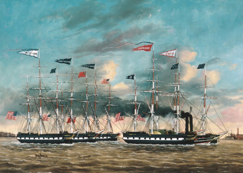 Detail of The Tow Boat Conqueror, 1852 by James Guy Evans