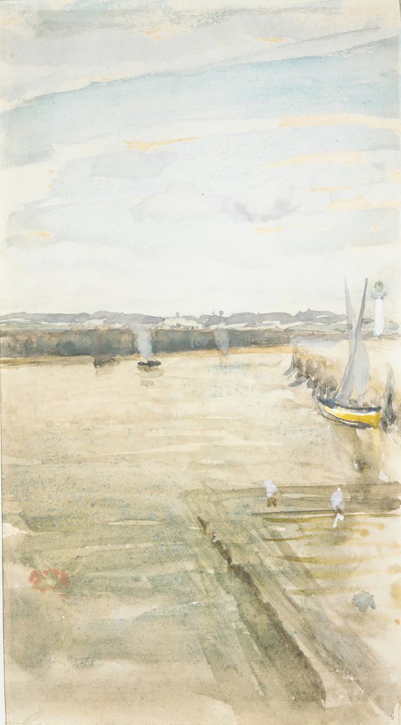 Detail of Scene on the Mersey by James Abbott McNeill Whistler