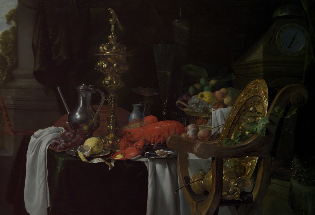 Detail of Still Life: A Banqueting Scene, probably ca. 1640-41 by Jan Davidsz de Heem