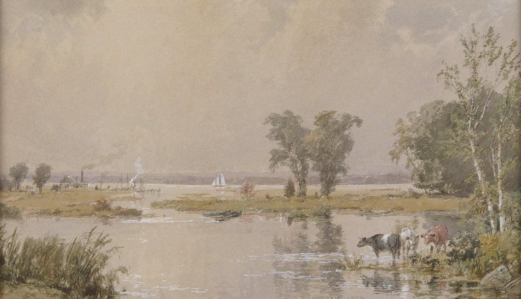 Detail of Hackensack Meadows, 1890 by Jasper Francis Cropsey