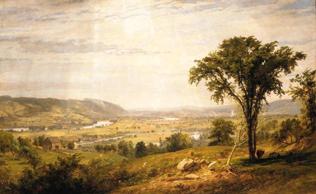 Detail of Wyoming Valley, Pennsylvania, 1864 by Jasper Francis Cropsey