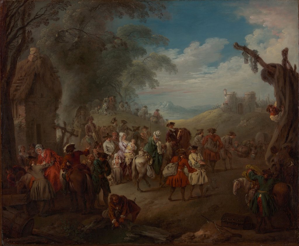 Detail of Troops on the March, ca. 1725 by Jean-Baptiste Pater
