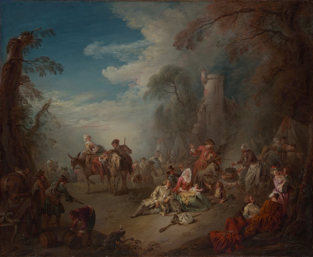 Detail of Troops at Rest, ca. 1725 by Jean-Baptiste Pater