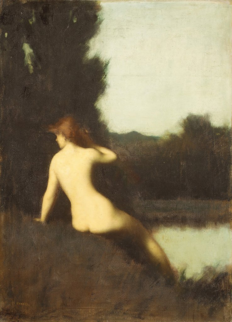 Detail of A Bather, 1881 by Jean Jacques Henner