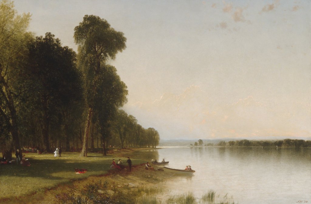 Detail of Summer Day on Conesus Lake, 1870 by John Frederick Kensett