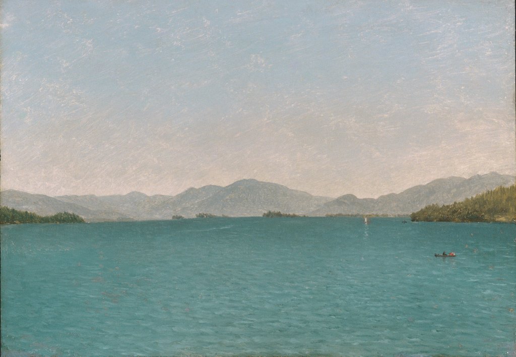 Detail of Lake George, Free Study, 1872 by John Frederick Kensett
