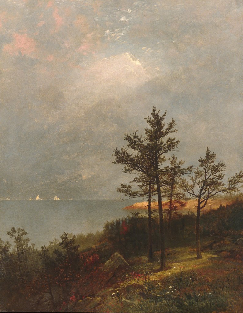 Detail of Gathering Storm on Long Island Sound, 1872 by John Frederick Kensett