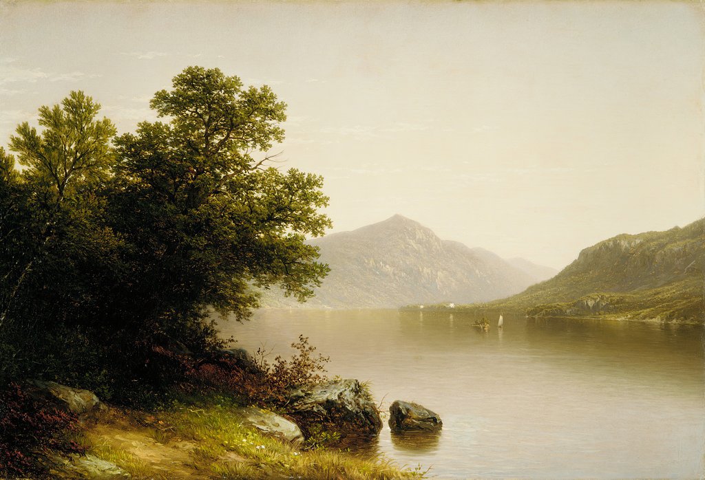 Detail of Lake George, 1857 by John William Casilear