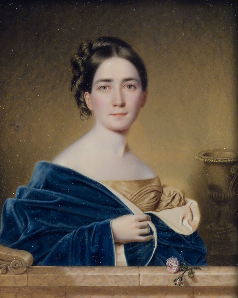 Detail of Mrs. John Wood Dodge, 1836 by John Wood Dodge