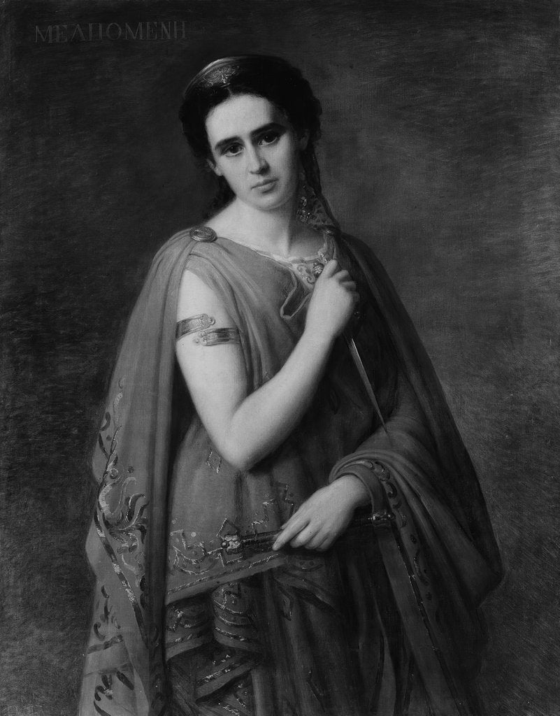 Detail of Melpomene, 1869 by Giuseppe Fagnani