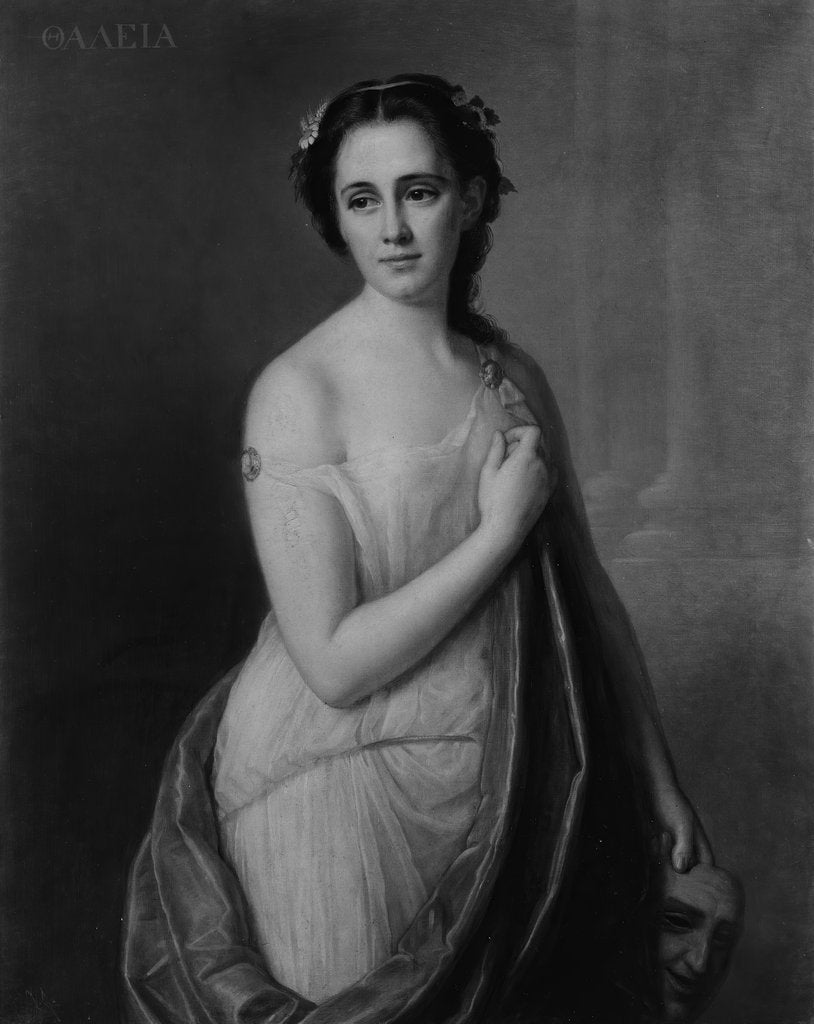 Detail of Thalia, 1869 by Giuseppe Fagnani