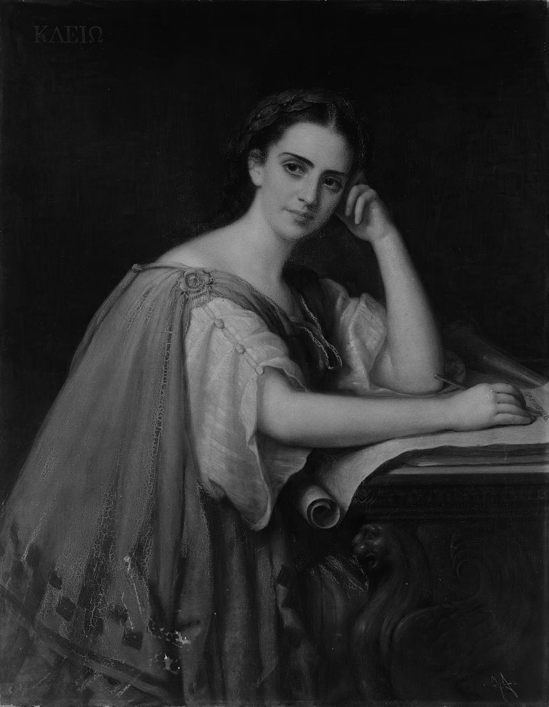 Detail of Clio, 1869 by Giuseppe Fagnani