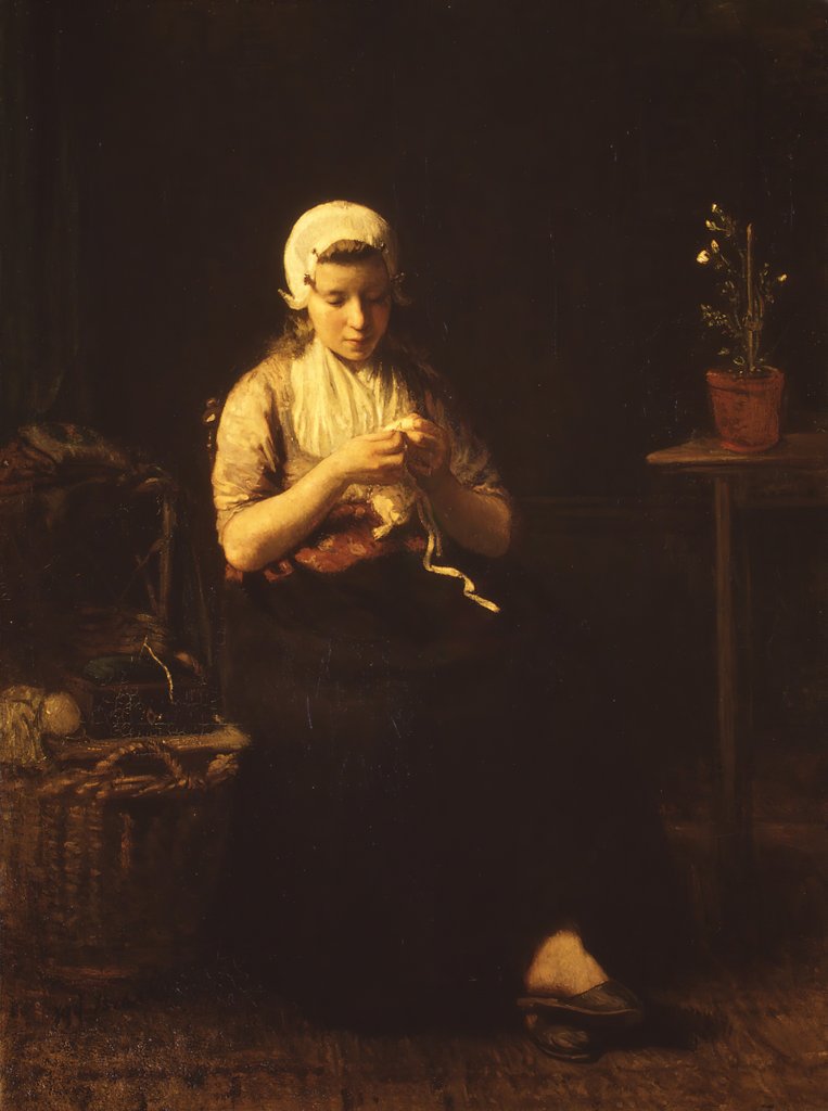 Detail of Expectation by Jozef Israels