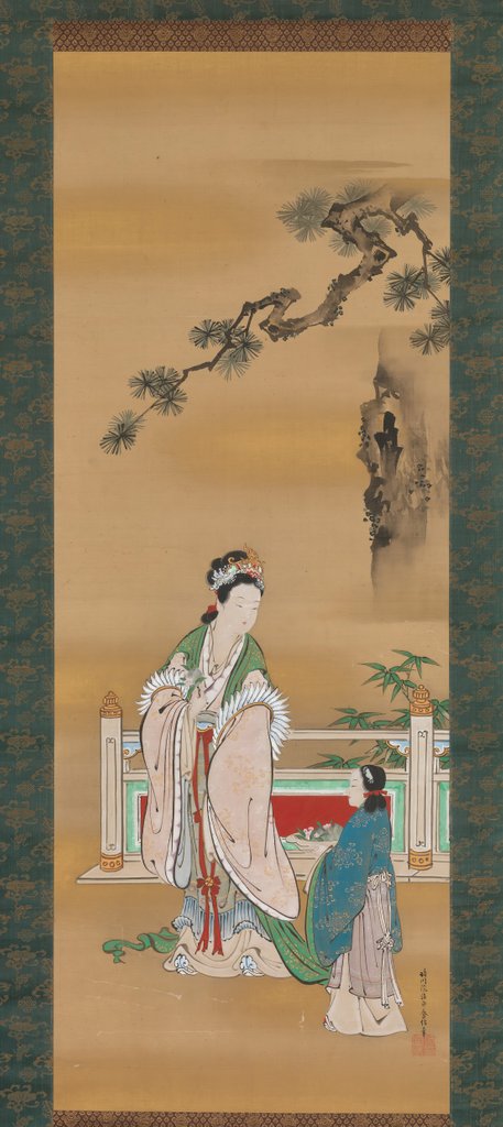 Detail of Queen Mother of the West, first half of the 19th century by Kano Osanobu