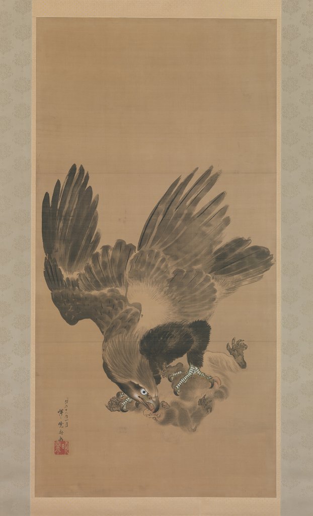 Detail of Eagle Attacking a Monkey, 1885 by Kawanabe Kyosai