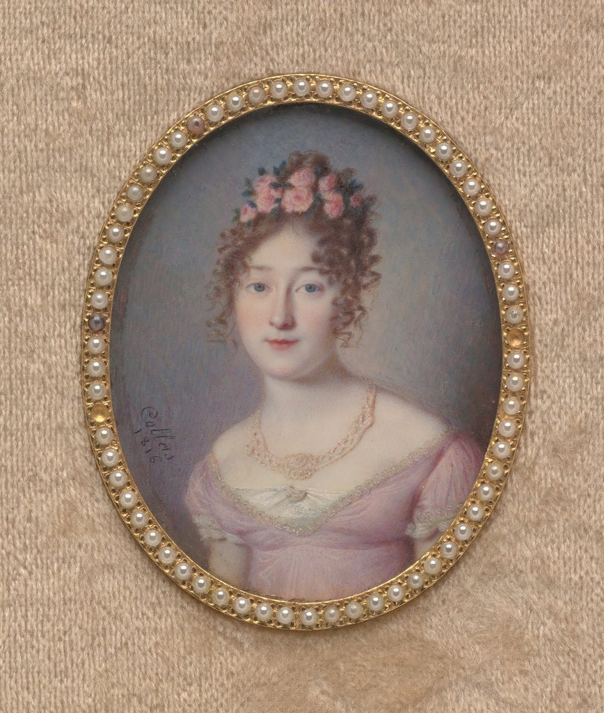 Detail of Portrait of a Lady, 1816 by Louis Antoine Collas
