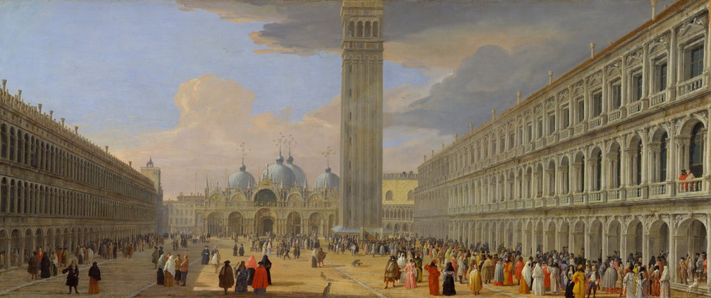 Detail of Piazza San Marco, Venice, ca. 1709 by Luca Carlevarijs