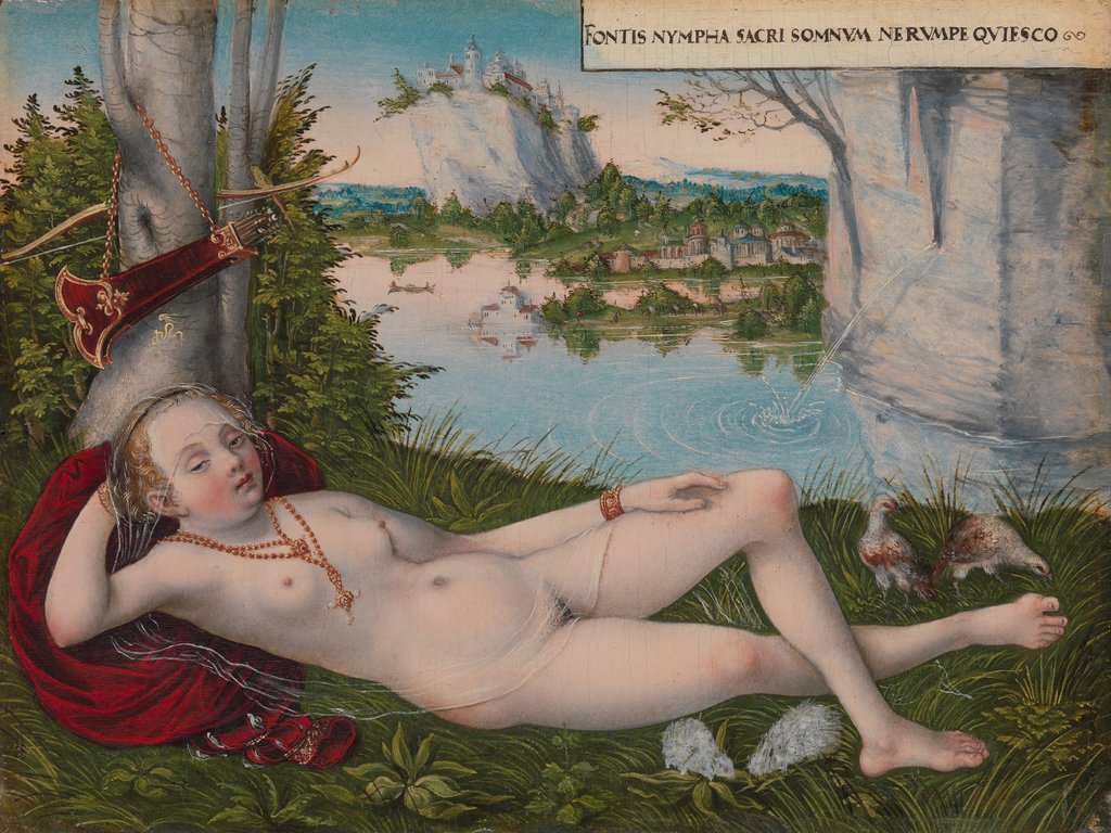 Detail of Nymph of the Spring, ca. 1545-50 by Lucas Cranach the Younger