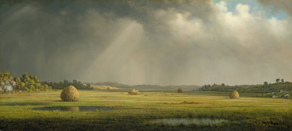 Detail of Newburyport Meadows, ca. 1876-81 by Martin Johnson Heade