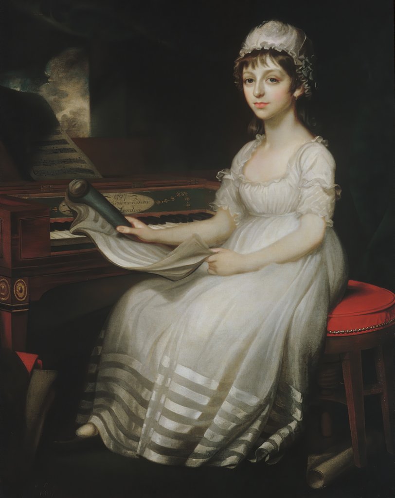 Detail of Portrait of a Young Woman, 1801 by Mather Brown
