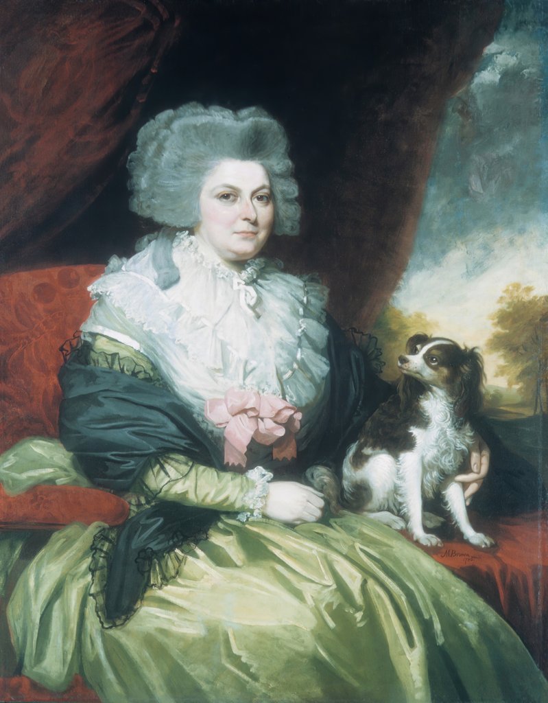 Detail of Lady with a Dog, 1786 by Mather Brown