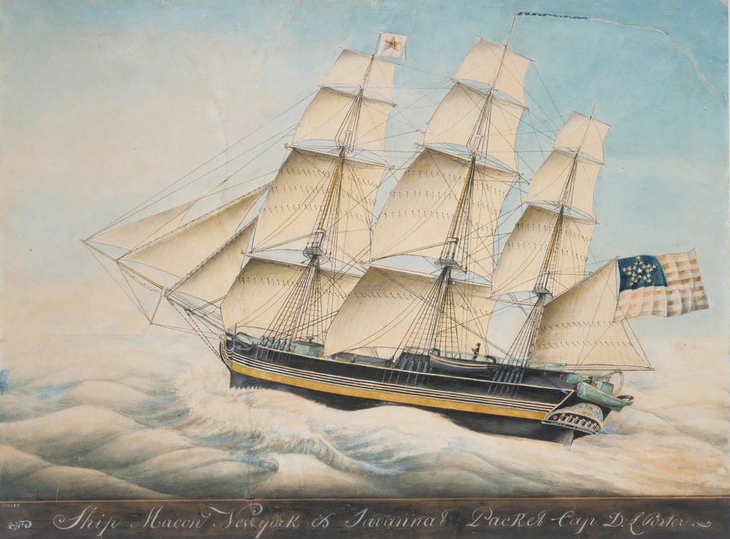 Detail of The Ship 'Macon', 1828-35 by Nivelet