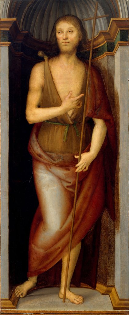 Detail of Saint John the Baptist; Saint Lucy by Perugino