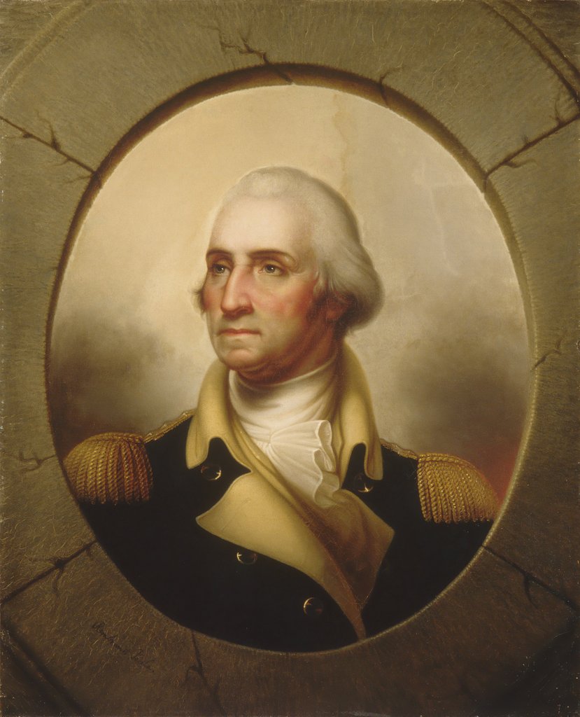 Detail of George Washington, ca. 1846 by Rembrandt Peale