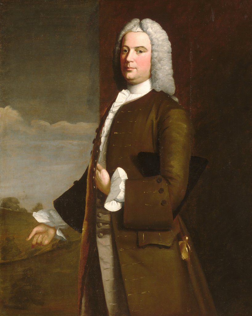 Detail of Tench Francis, 1746 by Robert Feke