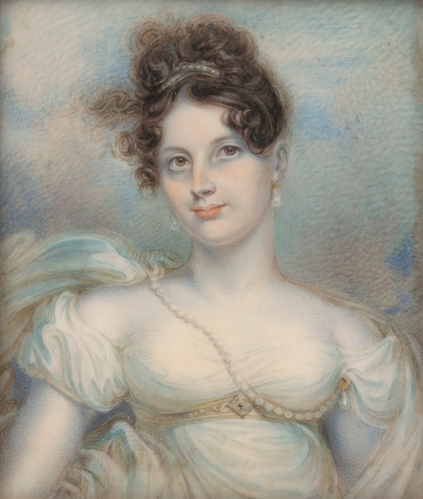 Detail of Mrs. Manigault Heyward, ca. 1813 by Robert Fulton