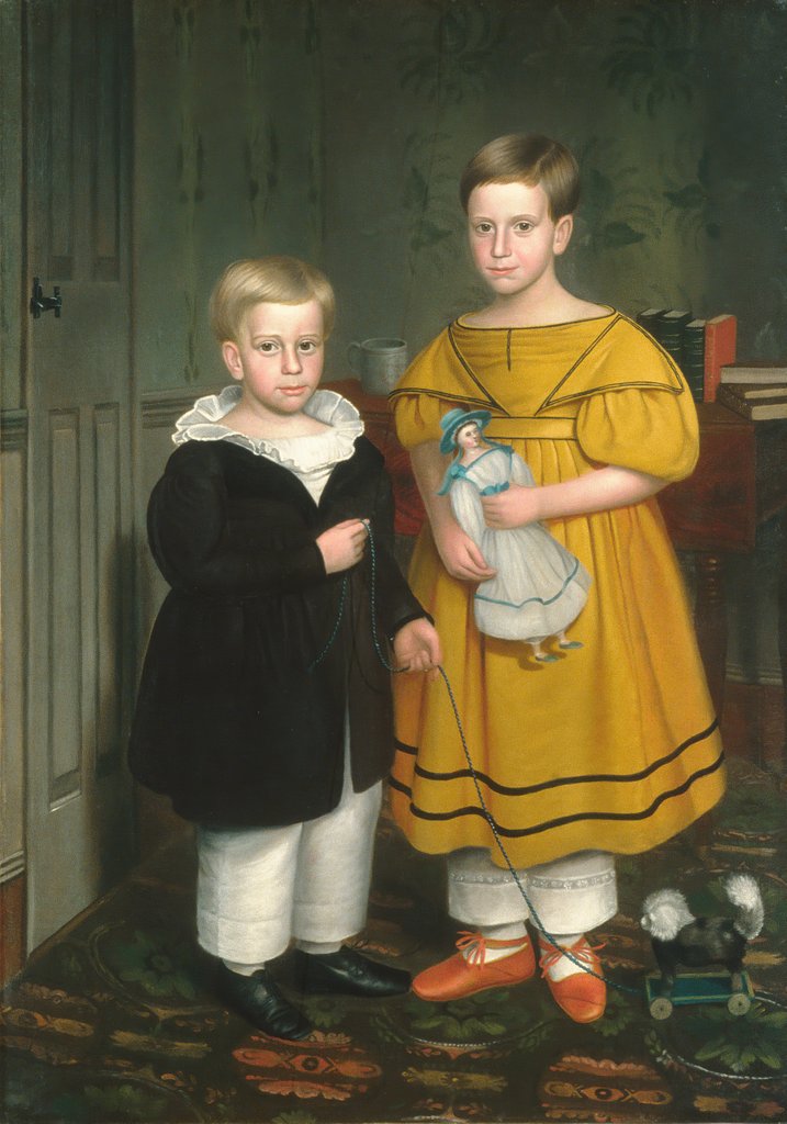 Detail of The Raymond Children, ca. 1838 by Robert Peckham